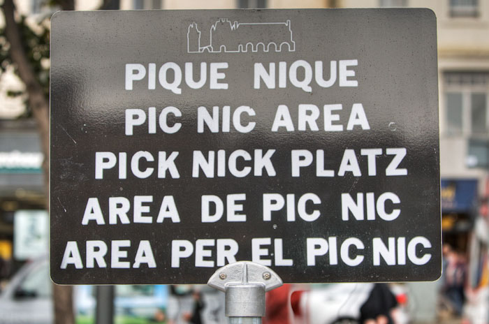 Picnic funny sign