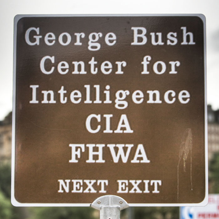 George Bush Intelligence funny sign