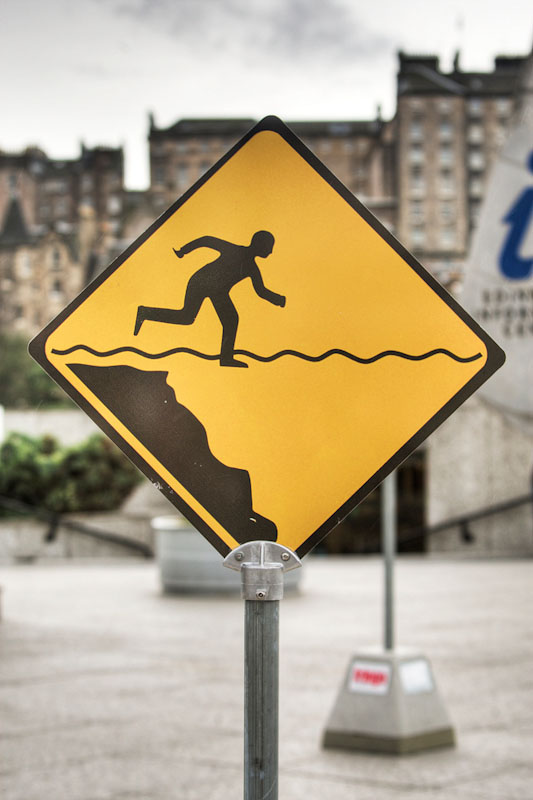 Pothole funny sign