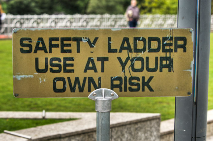 Safety Ladder funny sign
