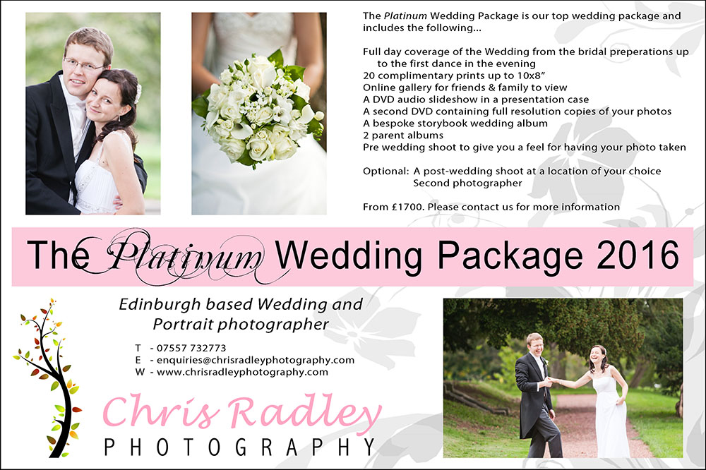 Platinum Wedding Package Edinburgh